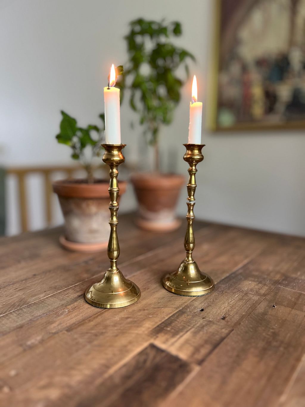 Ljusstakar Mässing, 2 stycken