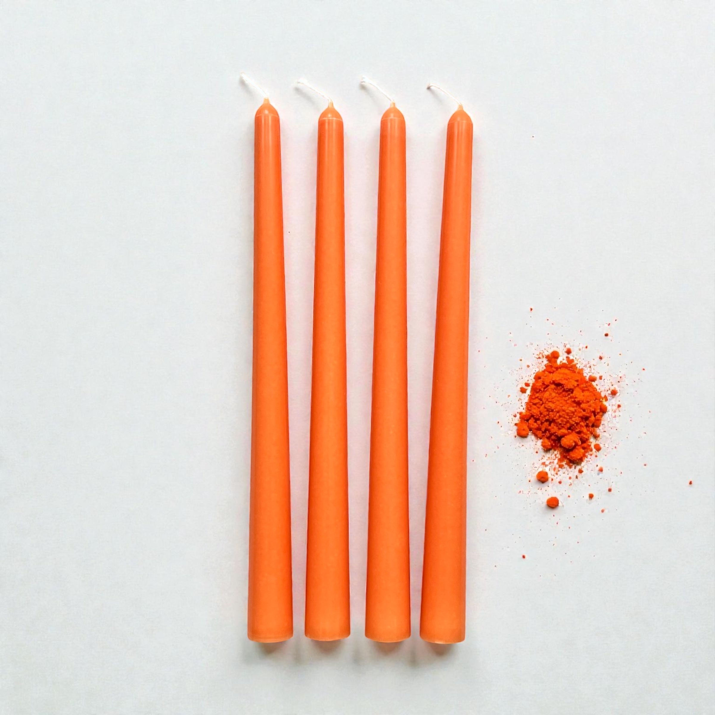 Antikljus Handgjort 4-pack, 100% Stearin, Orange Ljus