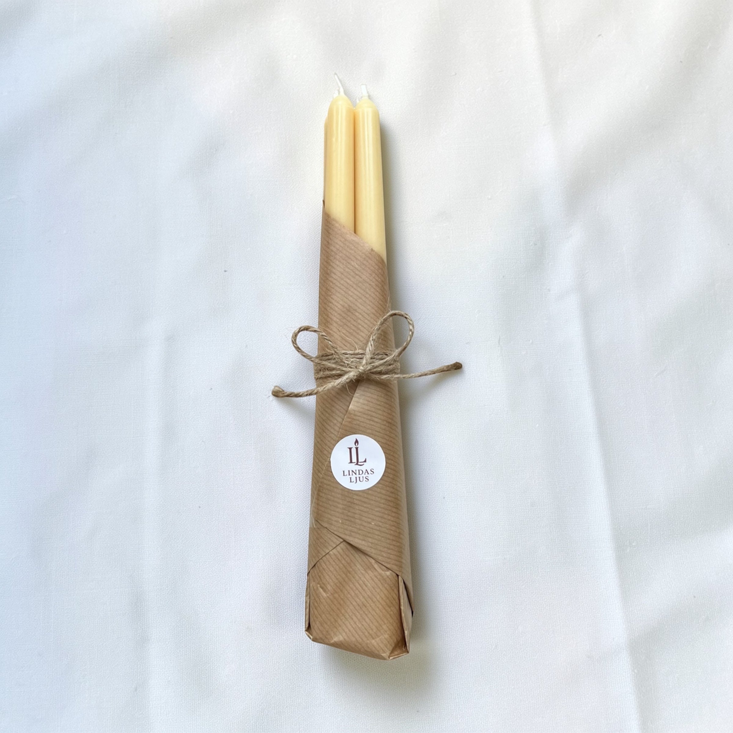 Antikljus Handgjort 4-pack, 100% Stearin, Ljusgul