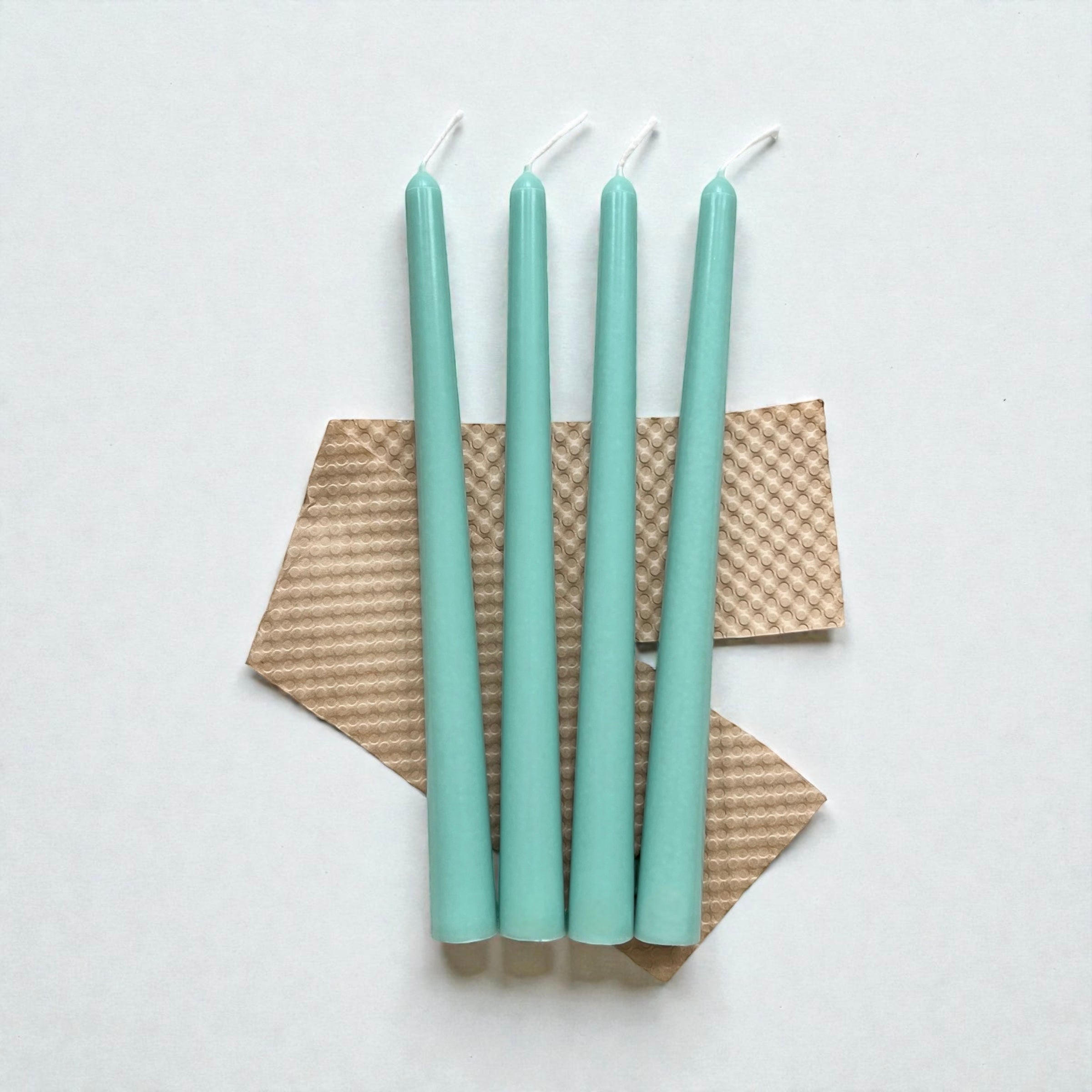 Antikljus Handgjort 4-pack, 100% Stearin, Turkos