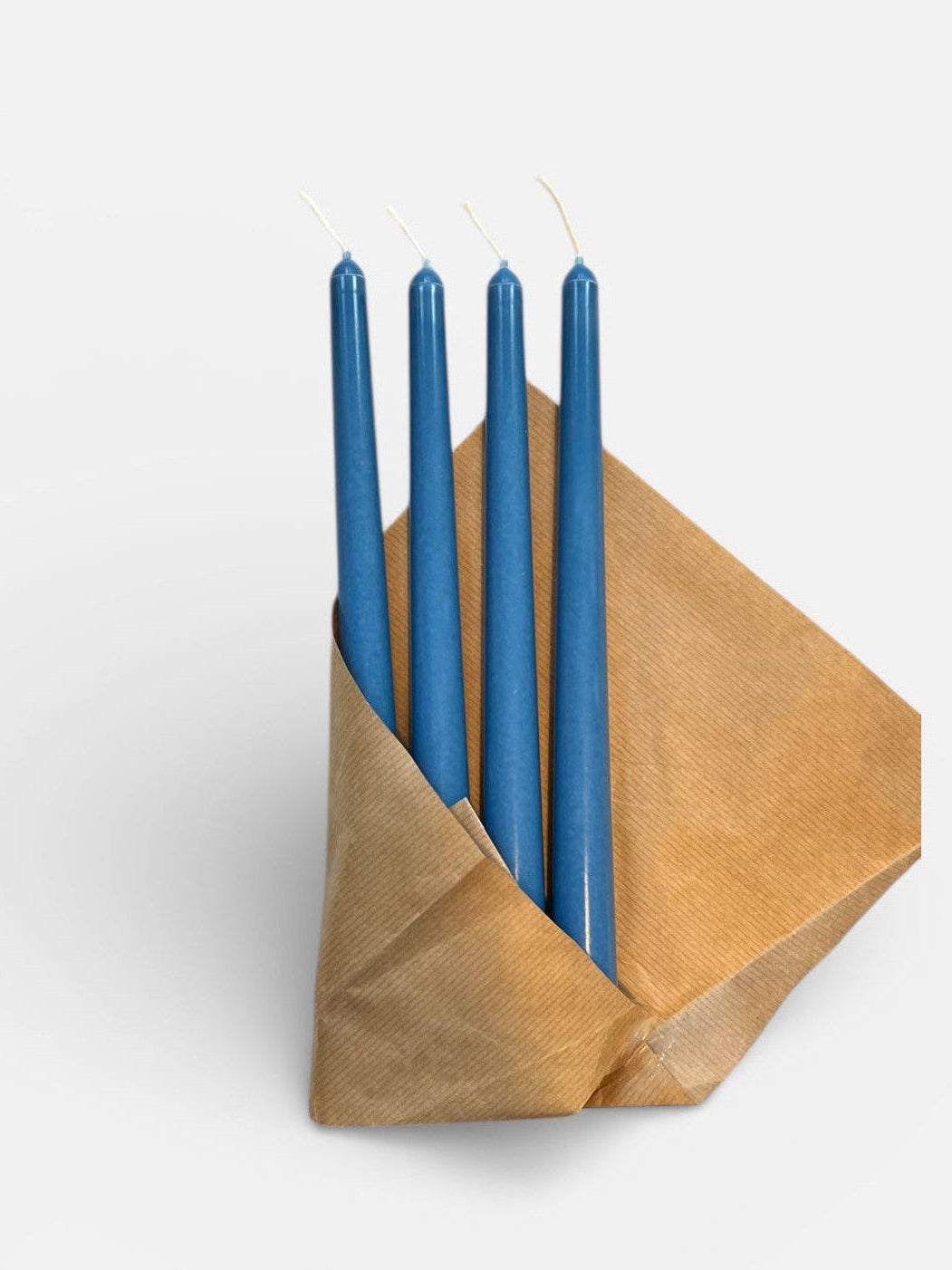 Antikljus Handgjort 4-pack, 100% Stearin, Havsblå