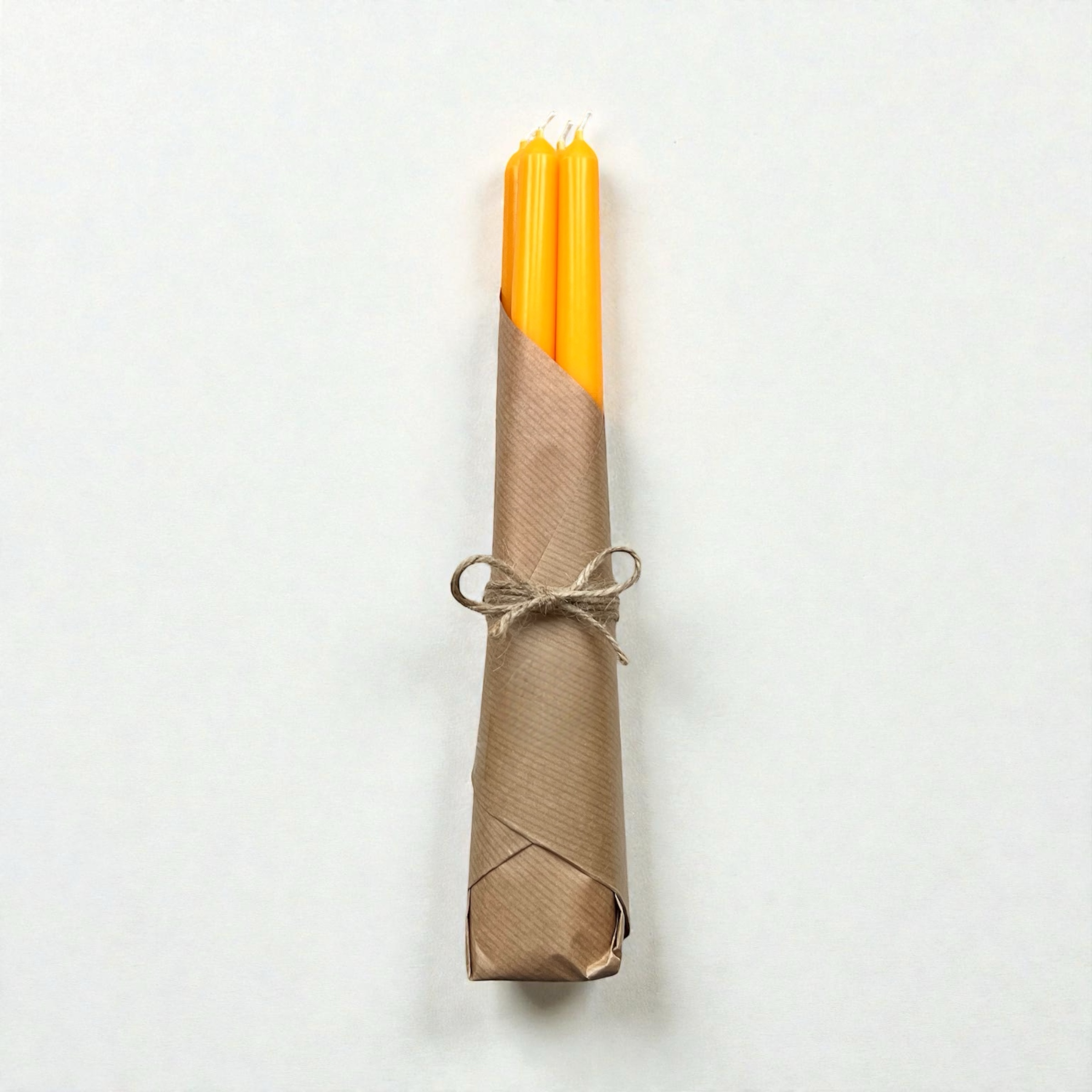 Antikljus Handgjort 4-pack, 100% Stearin, Mandarin