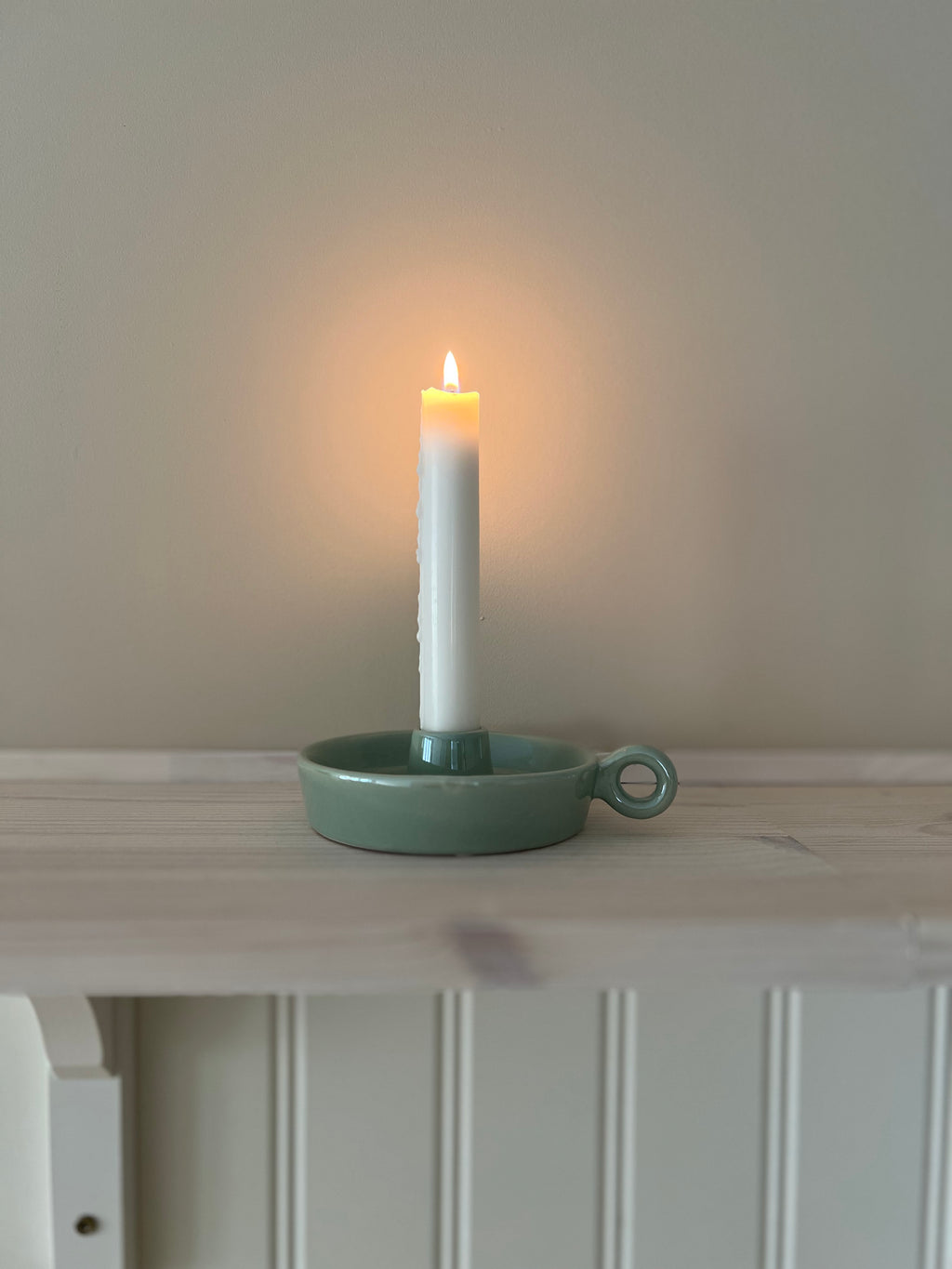 Ljusstake Keramik, Grön