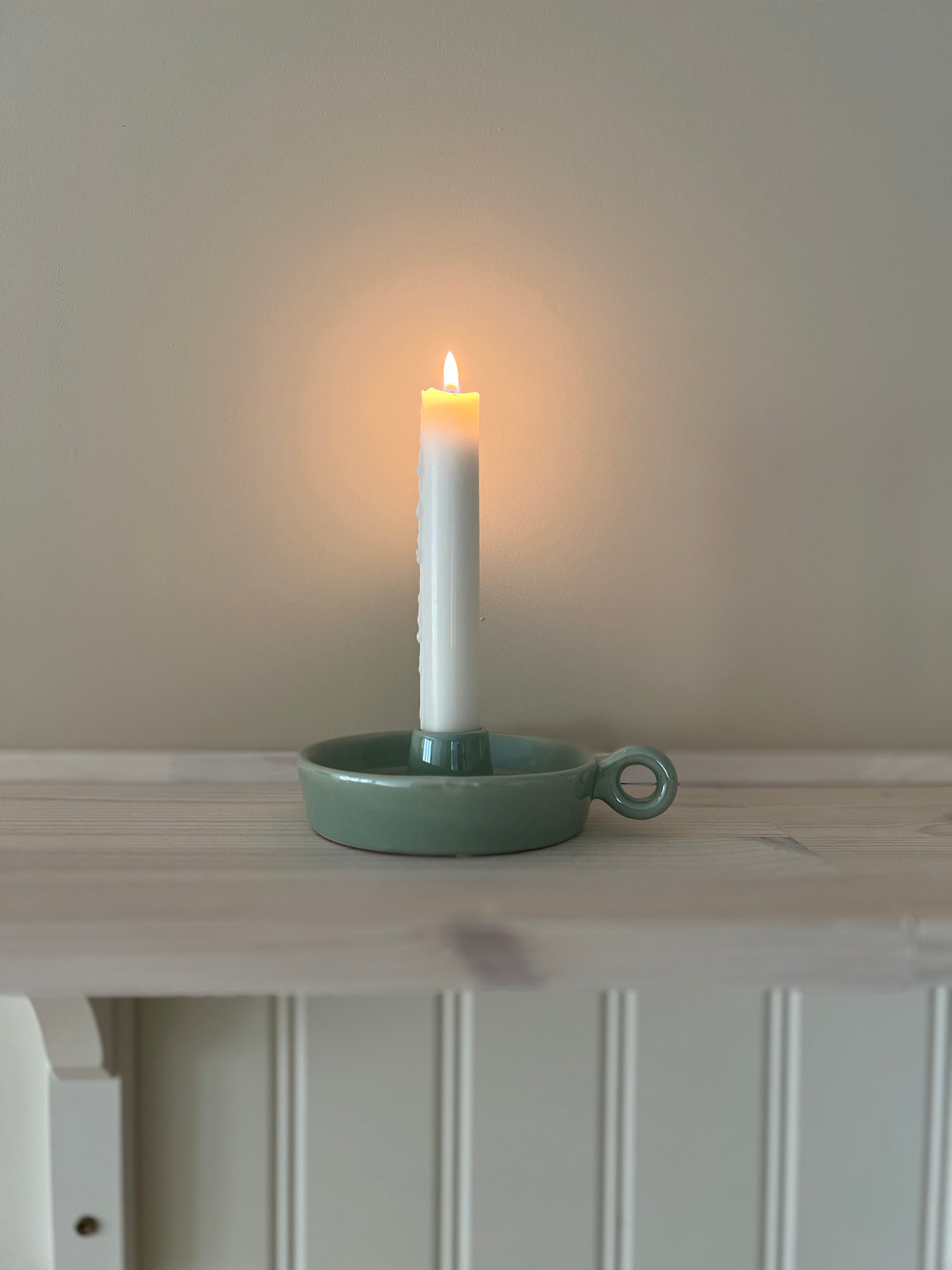 Ljusstake Keramik, Grön