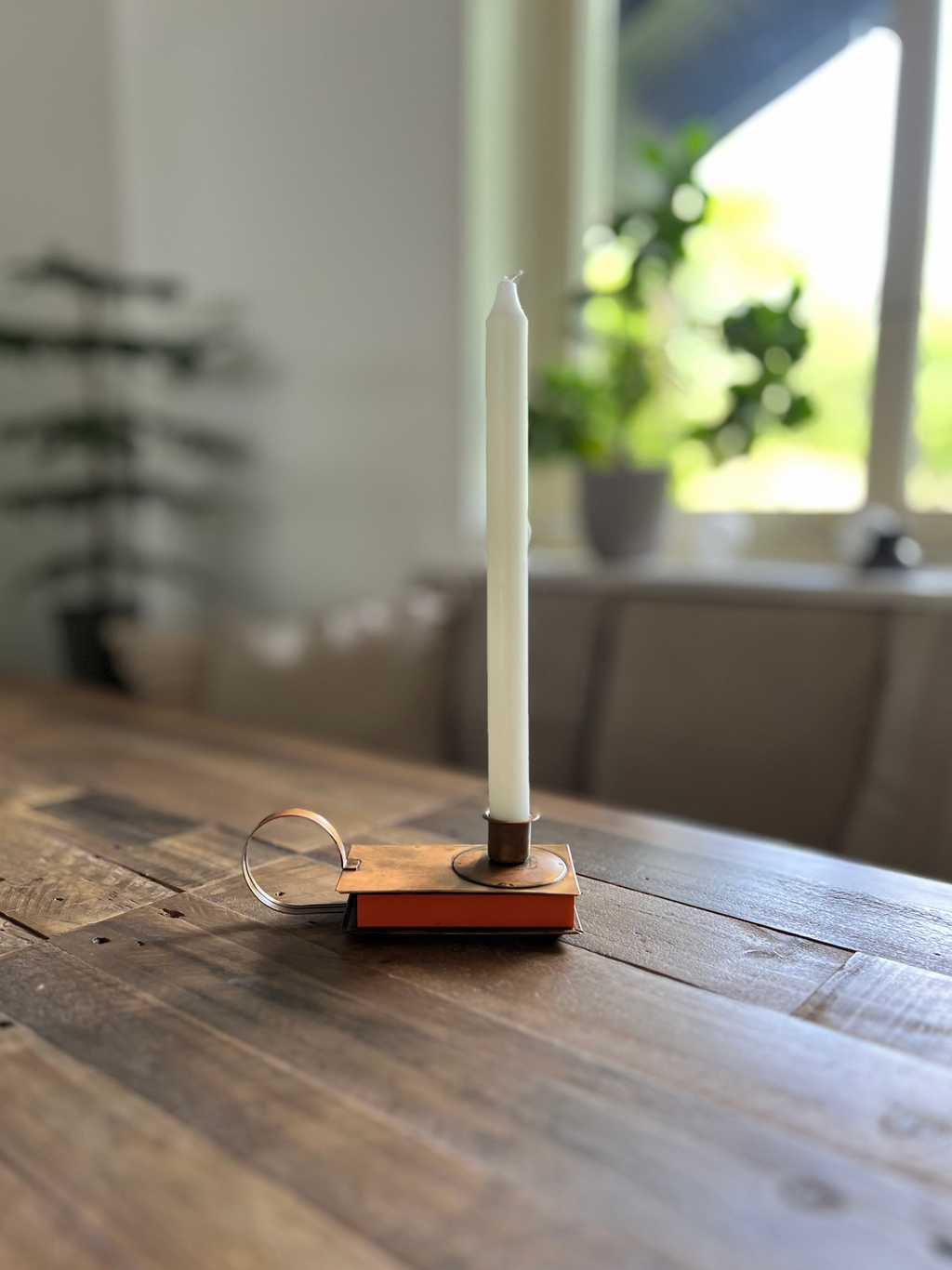 Tändsticksaskhållare/Ljusstake, Mässing