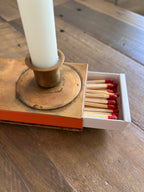 Tändsticksaskhållare/Ljusstake, Mässing