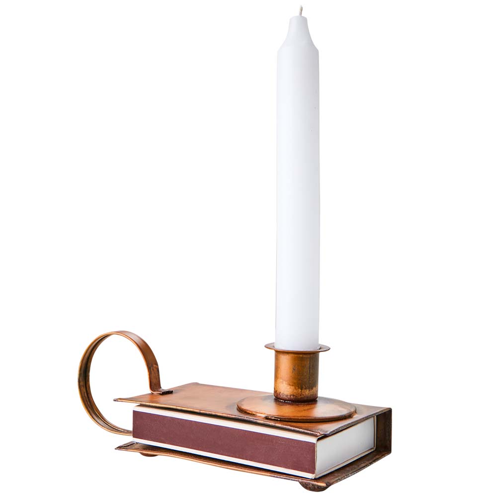 Tändsticksaskhållare/Ljusstake, Mässing