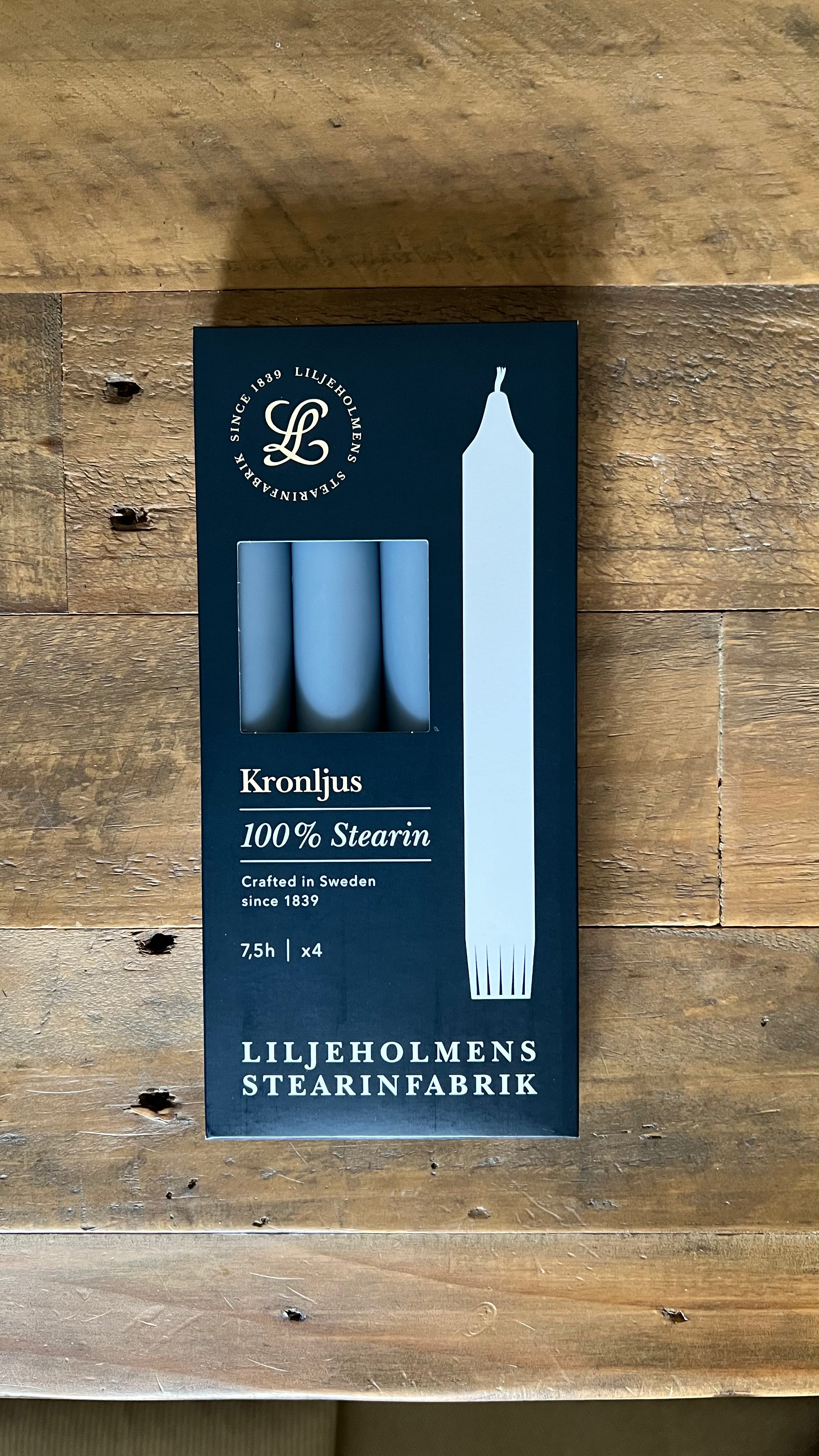 Kronljus Liljeholmen 4-pack, Duvblå