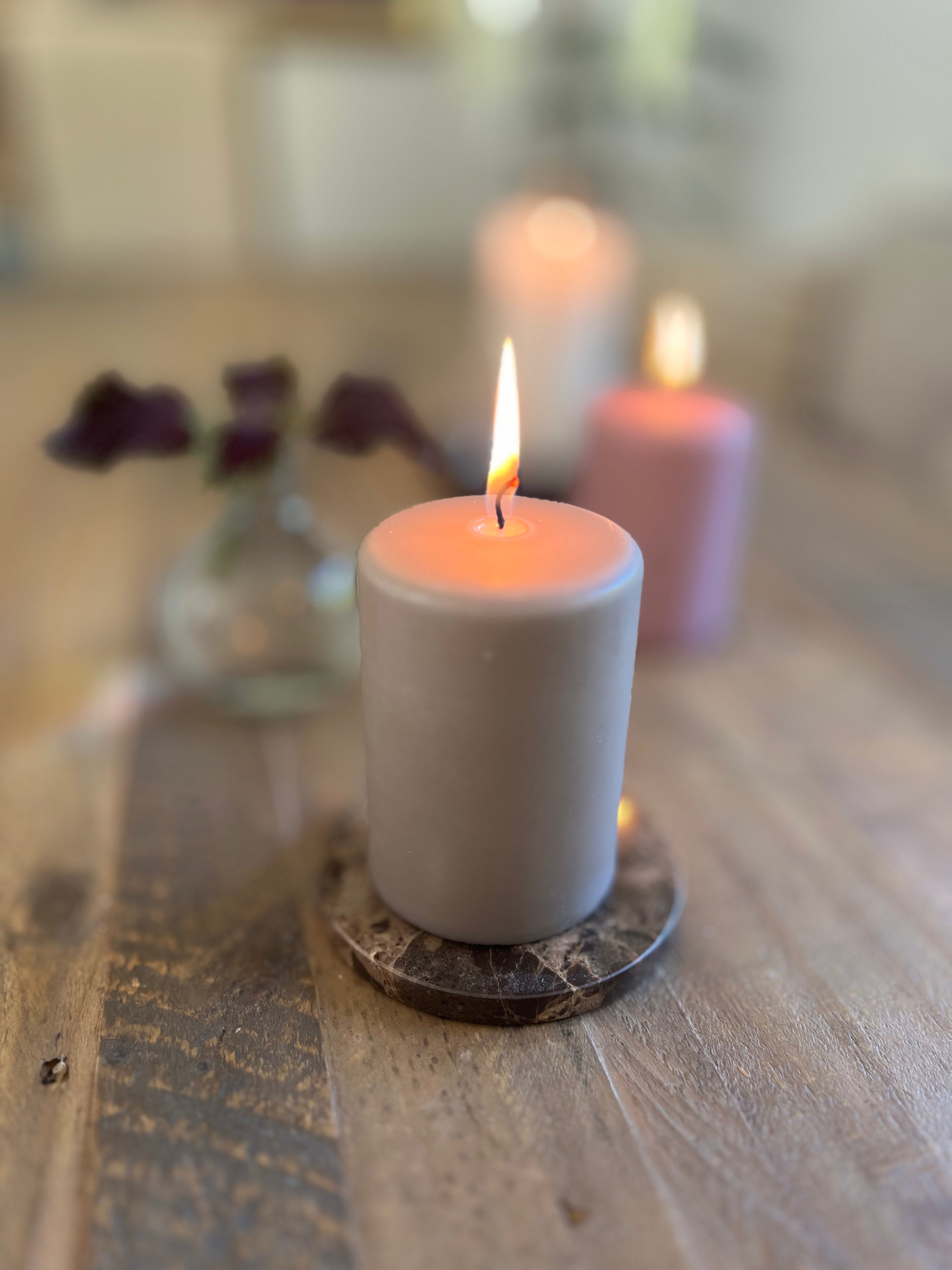 Blockljus Liljeholmen 10 cm, Nougat