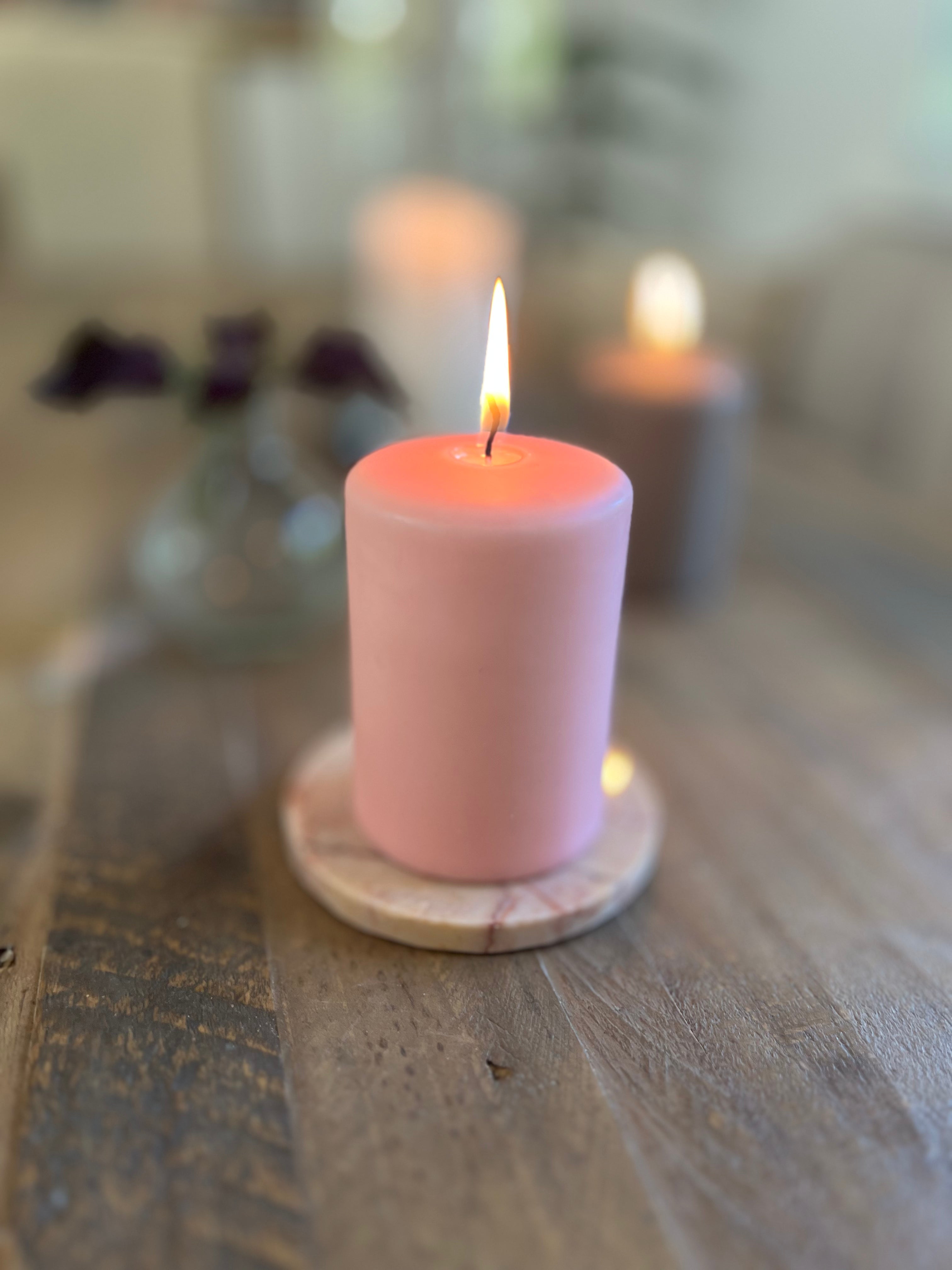 Blockljus Liljeholmen 10 cm, Dimrosa