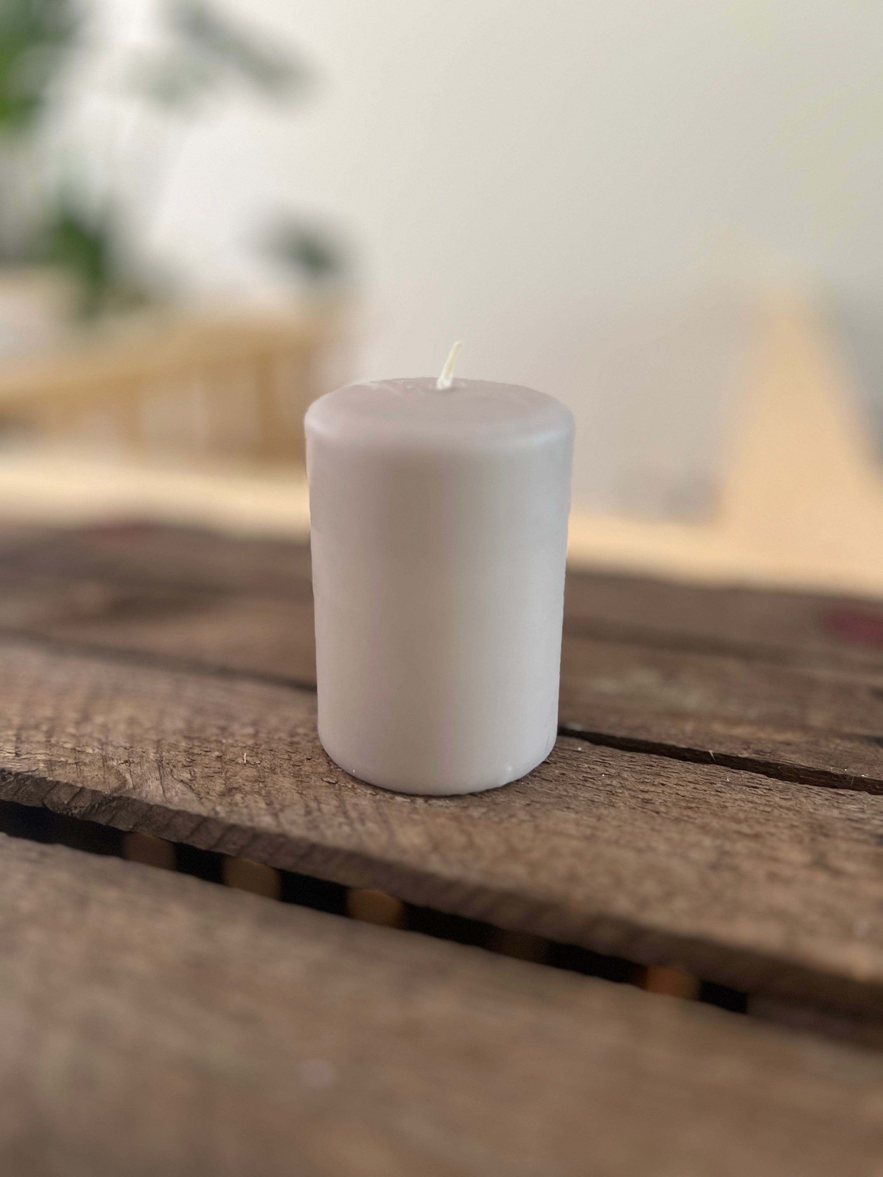 Blockljus Liljeholmen 10 cm, Dimgrå