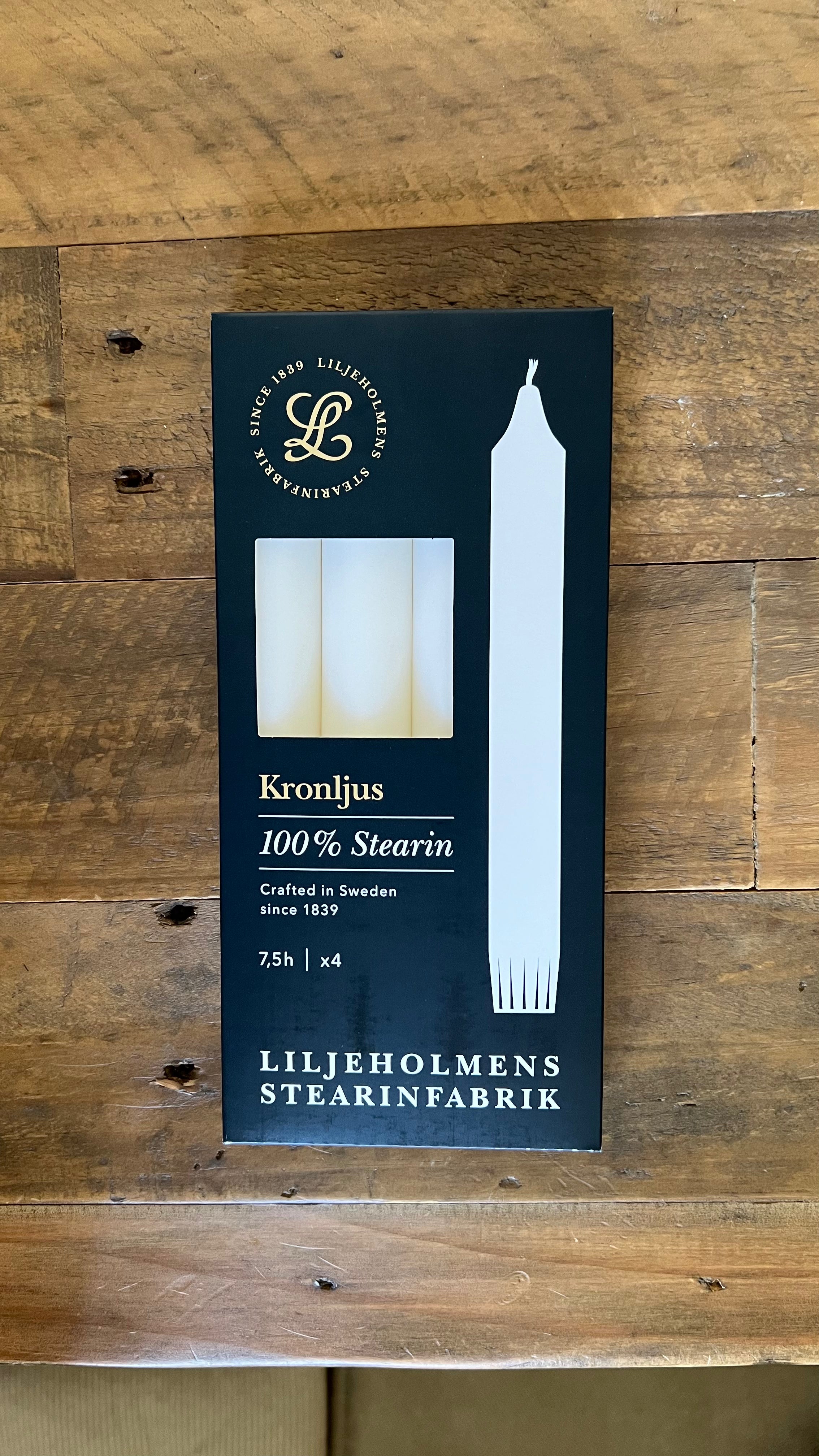 Kronljus Liljeholmen 4-pack, Vit