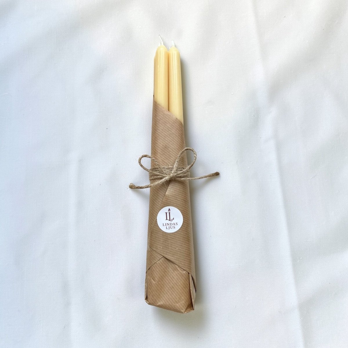 Handgjorda Antikljus 4 - pack, Ljusgul - Lindas Ljus