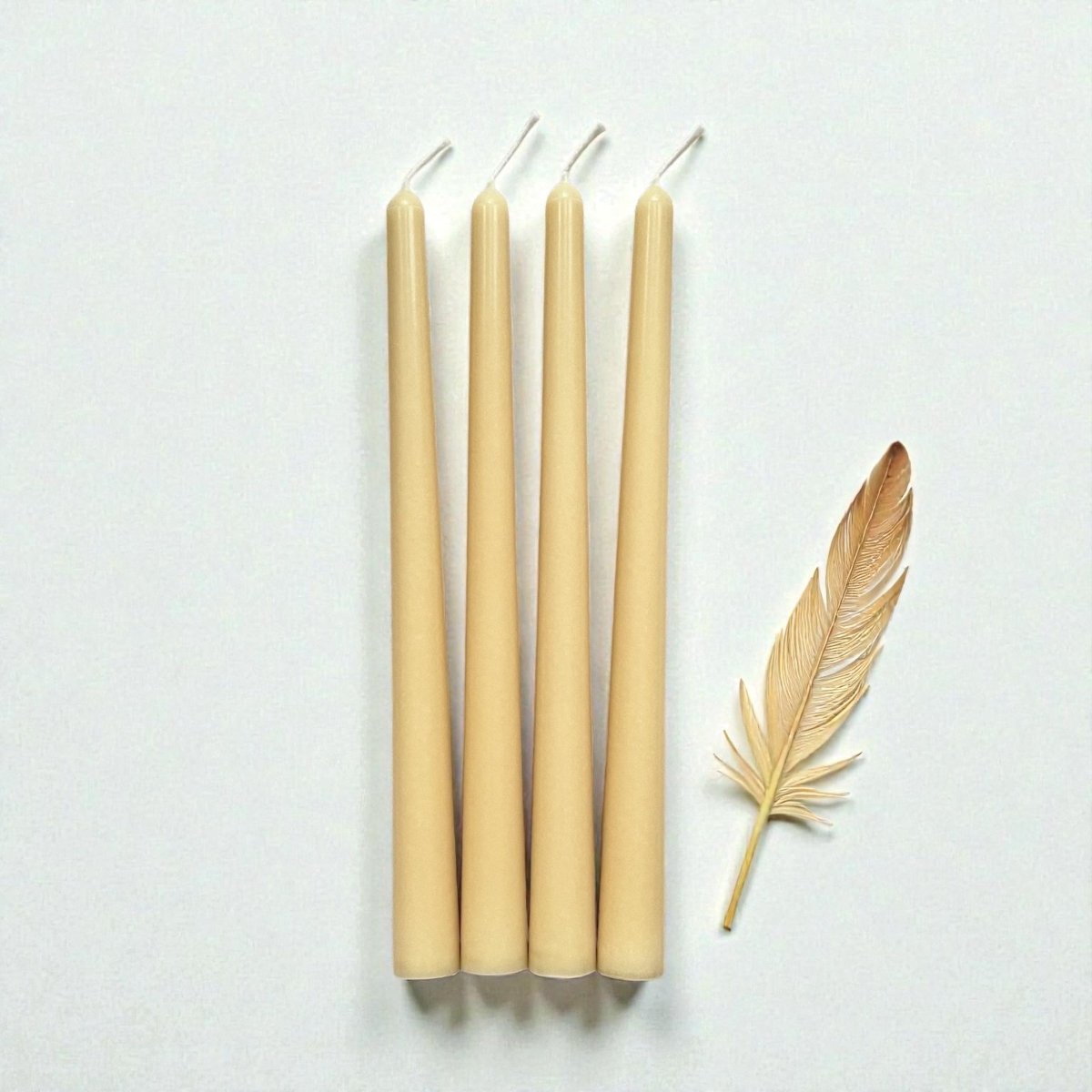 Handgjorda Antikljus 4 - pack, Ljusgul - Lindas Ljus