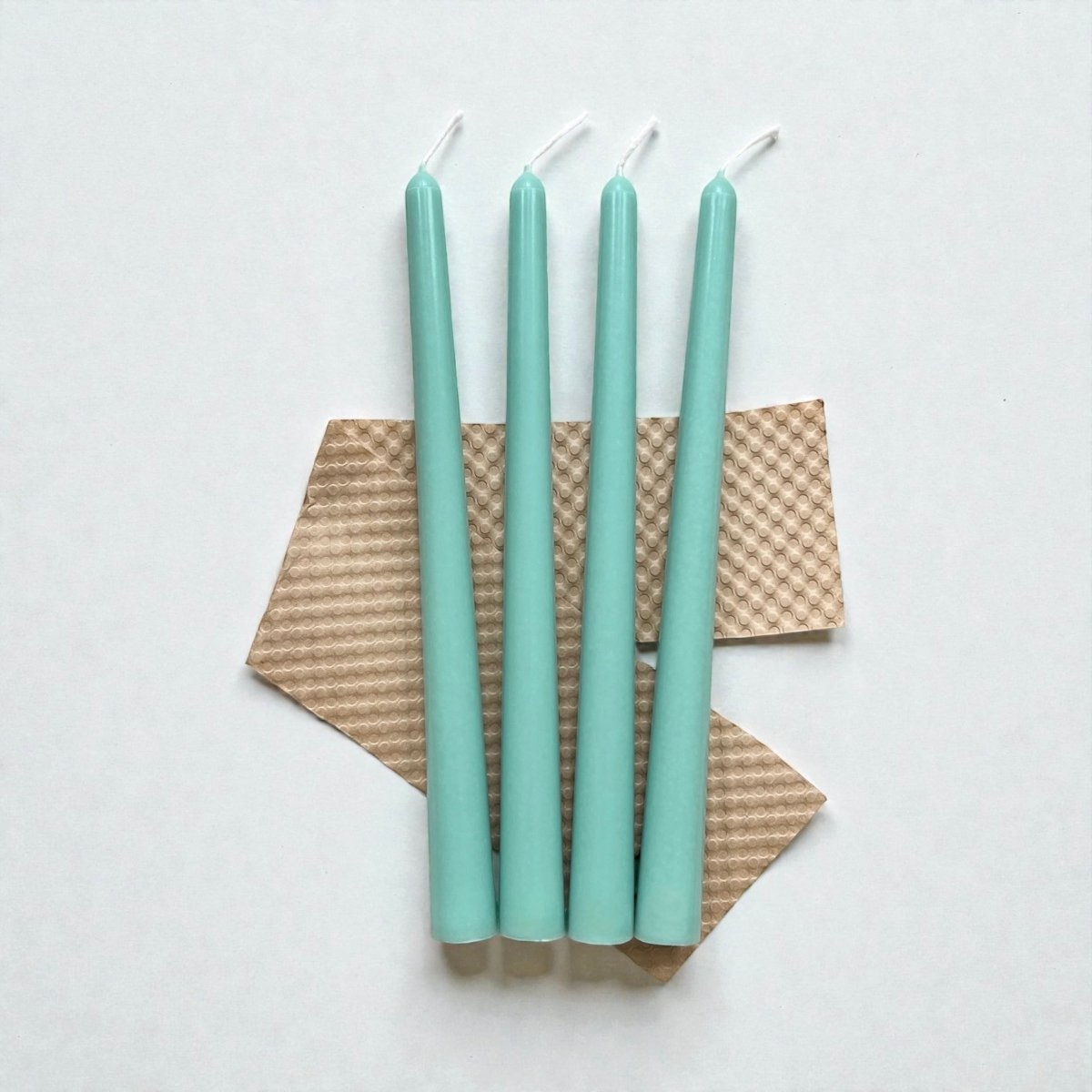 Handgjorda Antikljus 4 - pack, Turkos - Lindas Ljus