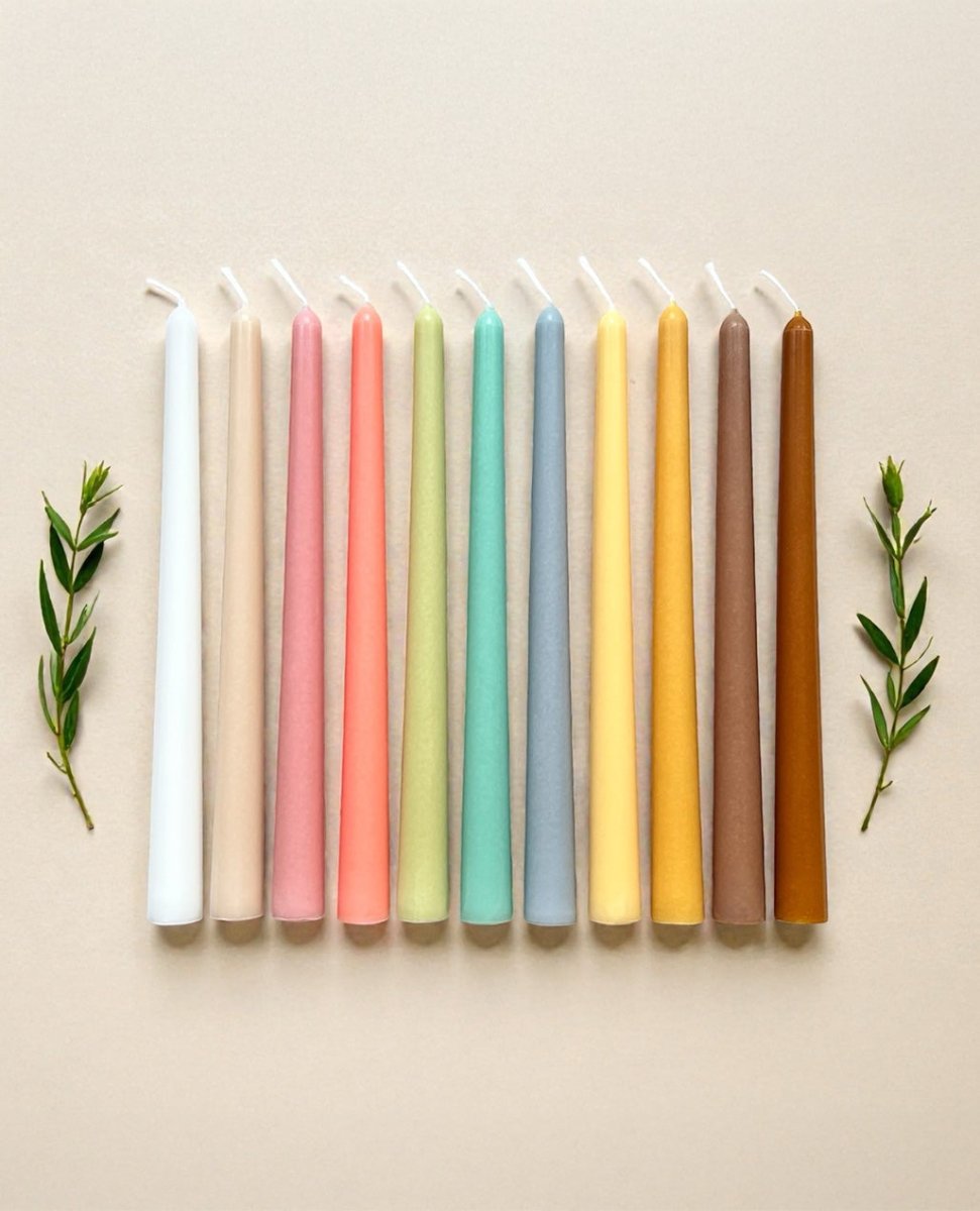 Handgjorda Antikljus 4 - pack, Turkos - Lindas Ljus