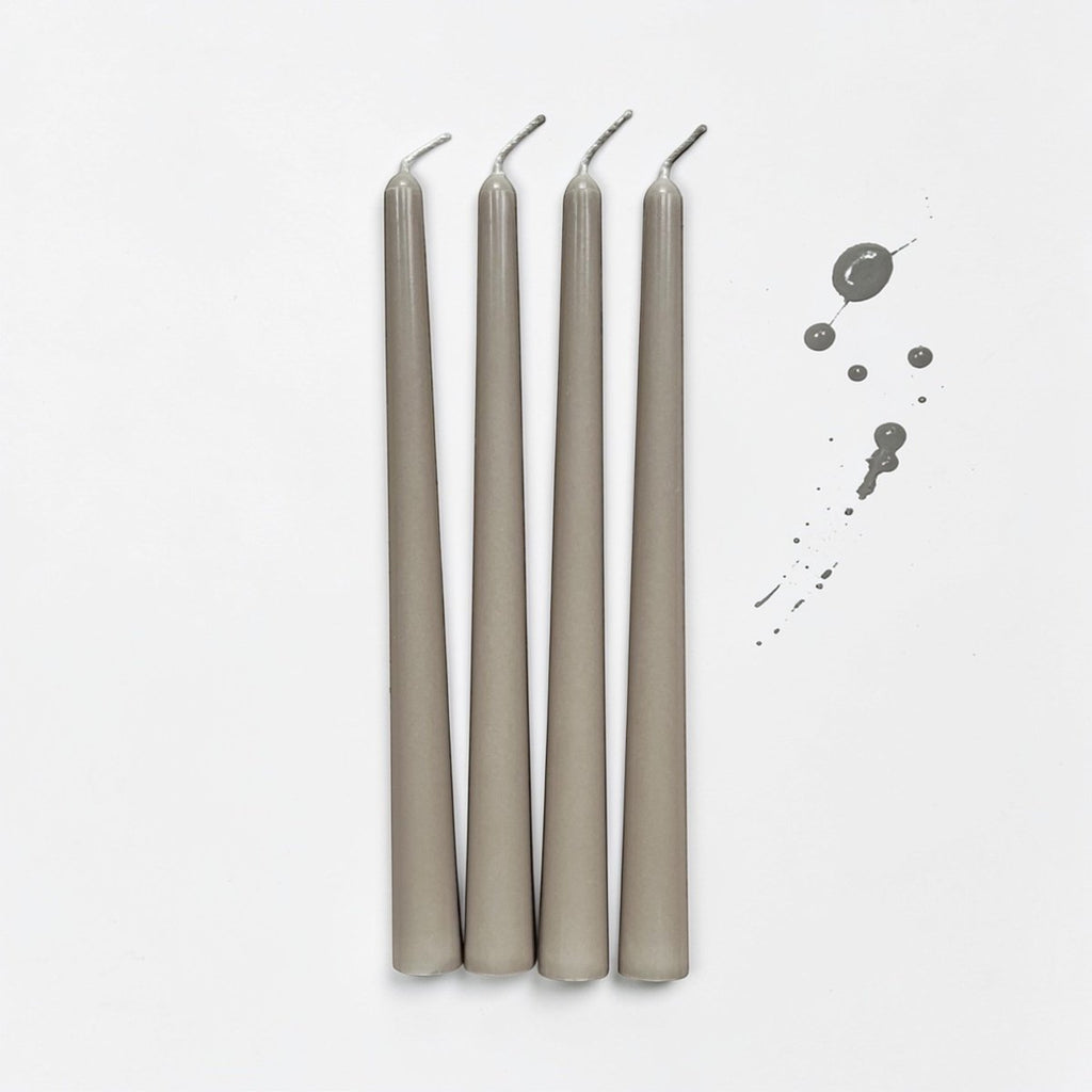 Handgjorda Antikljus 4 - pack, Varmgrå - Lindas Ljus