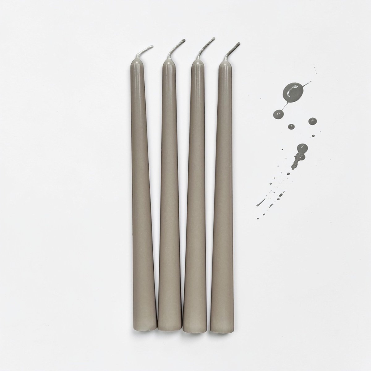 Handgjorda Antikljus 4 - pack, Varmgrå - Lindas Ljus