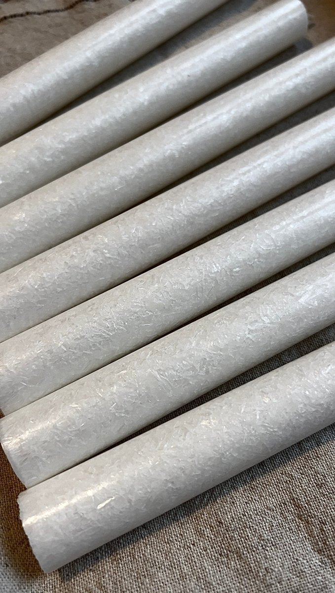 Handgjorda olivstearinljus 2 - pack, Kristallvit - Lindas Ljus