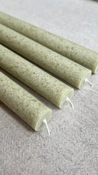 Handgjorda olivstearinljus 2 - pack, Olivgrön - Lindas Ljus