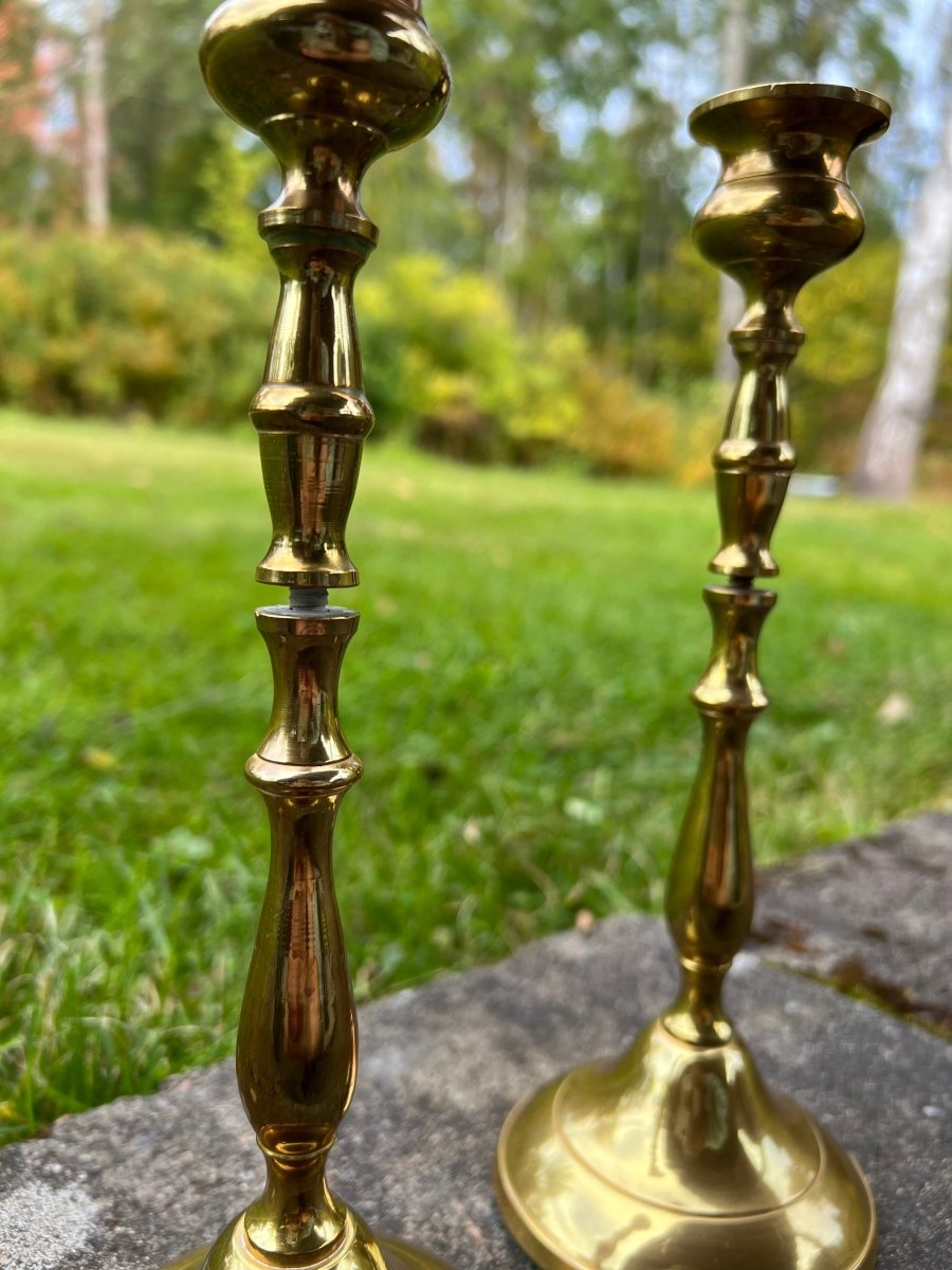 Ljusstakar Mässing, 2 stycken - Lindas Ljus