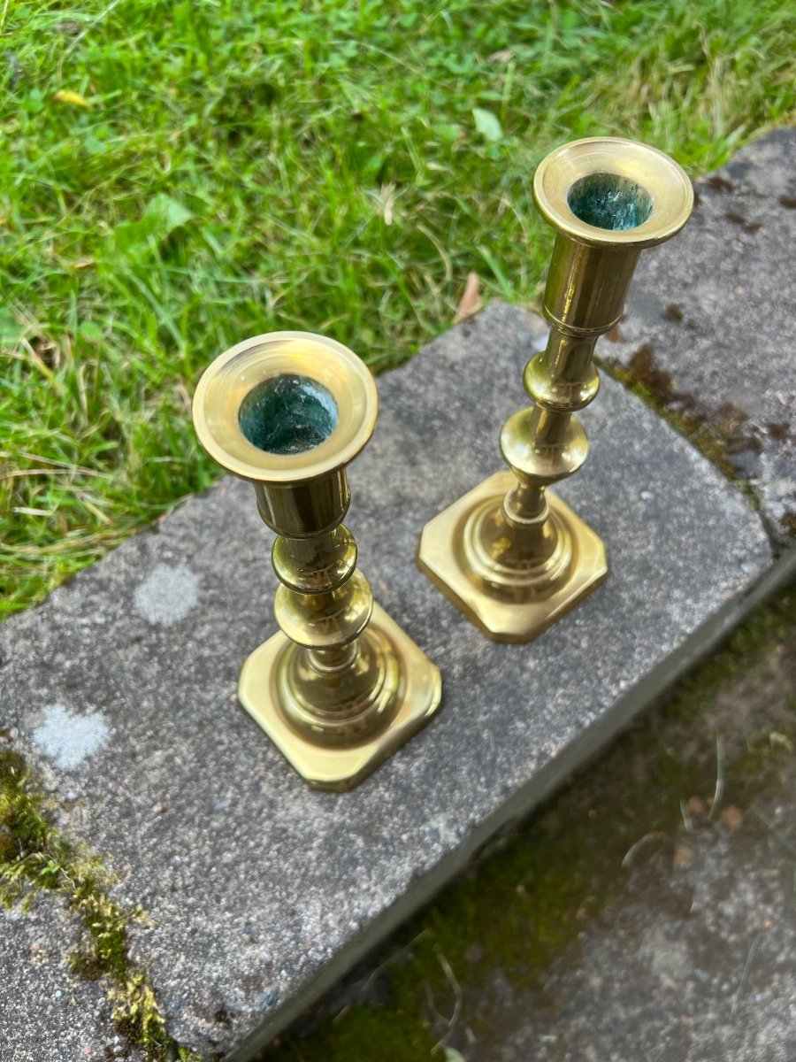 Ljusstakar Mässing, 2 stycken - Lindas Ljus