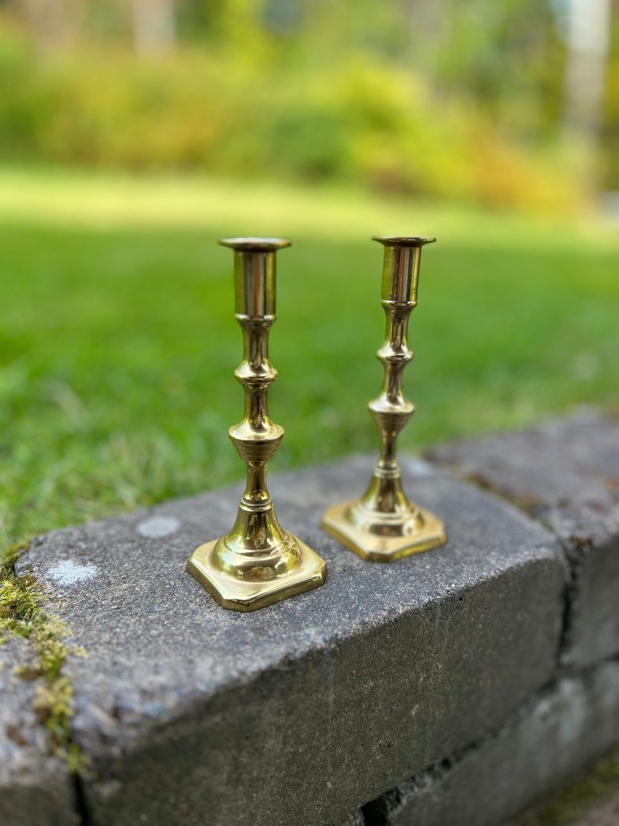 Ljusstakar Mässing, 2 stycken - Lindas Ljus